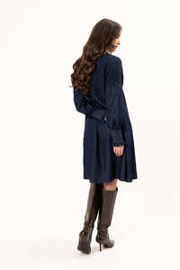 CHERI DRESS -INDIGO