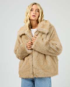 ALL ABOUT EVE SABLE FAUX FUR ZIP COAT-PRE ORDER DUE LATE MARCH