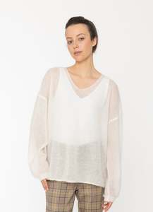 Emilia Knit Top-WINTER WHITE
