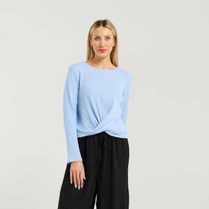 TWIST TEE -L/S-PERIWINKLE