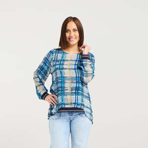 Havana Top-Ocean Plaid