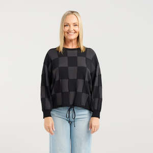 Seduce Zafina: Amaris Knit -Grey Check