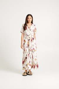 Tuesday: Godet shirt dress-vintage floral