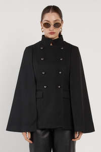 ELLIS MILITARY CAPE-BLACK