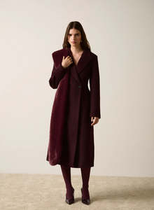 Pre Order: Eternal Coat - Wine -TOP SELLING STYLE