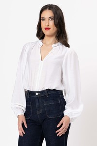 Seeking Lola: SYLVIE TOP-WHITE