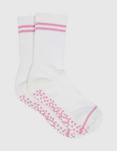 Elm Ribbed College Sock White