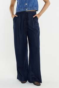 Sass: BETH TAYLORED PANT-NAVY