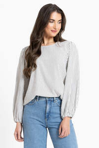 BRILLIANCE BLOUSE-STRIPE