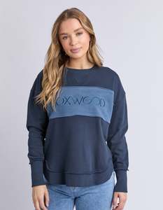 FOXWOOD SIMPLIFIED TONAL CREW-NAVY-DUE JULY