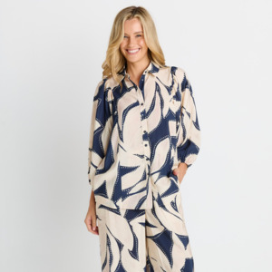 NOVA SHIRT-NAVY FLORAL