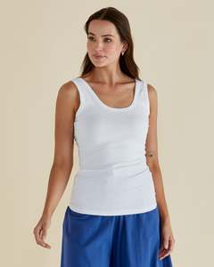 New Arrivals: Emma Scoop Tank-White
