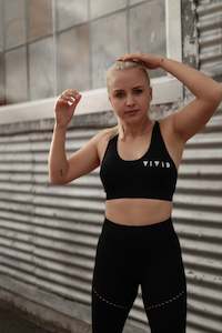 sports bra: Force Sports Bra Black