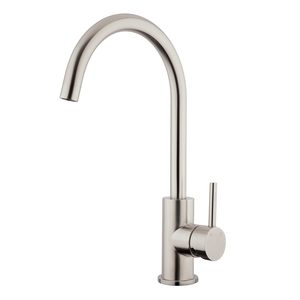 Products: Stainless Gooseneck Minimal Sink Mixer - Cold Start Voda Plumbingware