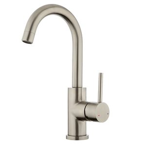 Products: Stainless Minimal Gooseneck Basin Mixer Voda Plumbingware