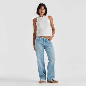 Womens Jeans: Low Bella Baggy - Mantra Blue - Petite
