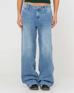 Womens Jeans: BETHANY BAGGY LOW RISE JEAN - Blasted Middy Blue