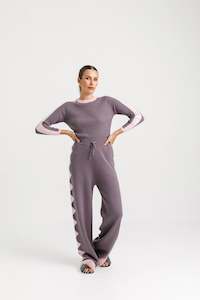 Womens Pants: Twist Pant Blush/Coal