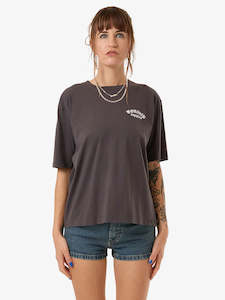 Womens Tops: Cherio Regular fit tee - Worn Black