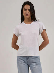 Womens Tops: Hemp everyday tee white