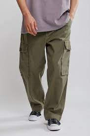 Mens Pants: Issued Big Slacker Cargo Pant - Mild Army