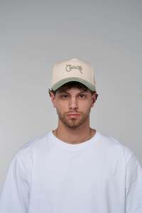 Crate Scripted 1/2 Cord Snapback - Tofu/Moss