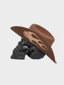 Accesssories: Blazed Cowboy Hat - Brown