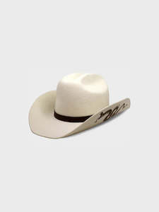 Accesssories: Serpent Cowboy Hat Off White
