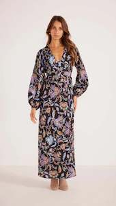 Minkpink: Celeste Long Sleeve Midi Dress Chintz