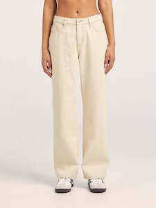 90S Mid Baggy Organic Cotton Relaxed Jean - Organic Ecru