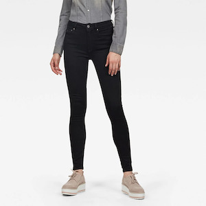 G Star: 3301 High Skinny WJeans - Pitch Black