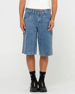 Womens Shorts: FLIP MOMMY LOW RISE WIDE LEG DENIM SHORT