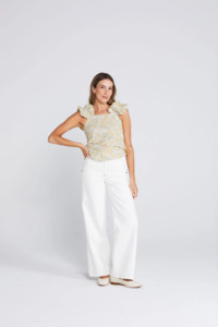 Ruffle Singlet - Whimsical Flora