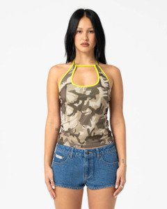 CAMO CLASSICS CONTRAST SKIMMER TOP