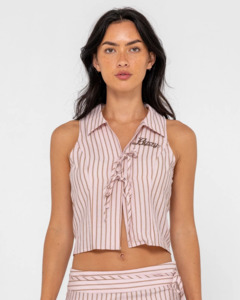 Womens: RHYSAND STRIPE TIE TOP