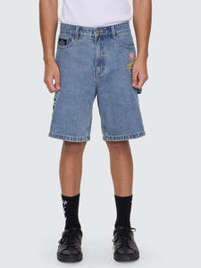 Total Service Mid Slacker Relaxed Long Denim Short