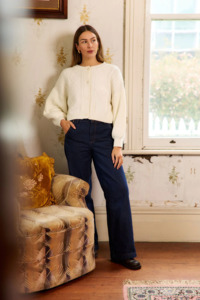 Womens: Flourish Cardigan - Milky Bar