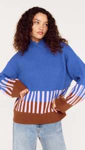 Womens: Kaia Intarsia Knit - Cobalt