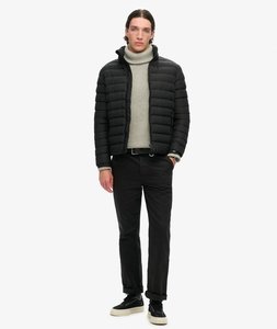 FUJI PRINT PADDED JACKET - BLACK