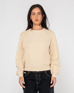 TWO TALES KNITTED CREW - OAT