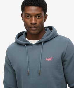 Hoodies: Essential Logo Hoodie - Stormy Blue