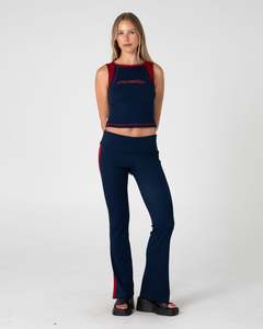 Womens Pants: HILTON LOW RISE BOOTLEG RIB PANT