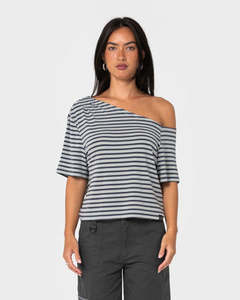 Rusty: SALLY SLOUCH STRIPE OFF SHOULDER TOP