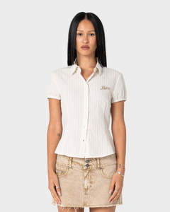 Missy May Stripe Shirt - Oatmeal