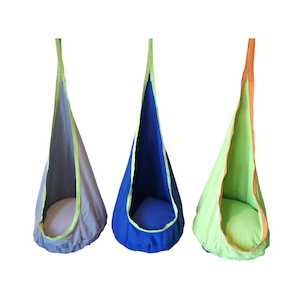 Products: Cotton Canvas Kids Pod Swing - Sensory Pod for kids Kids Hanging Cocoon - VOLANS