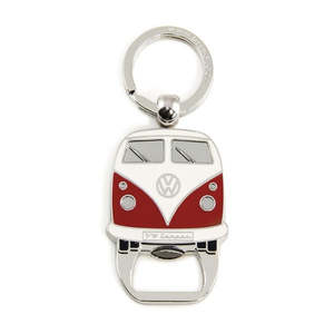 VW T1 Bus Key Ring with Bottle Opener - Red