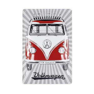 Brisa: VW T1 Bus Metal Sign - Red