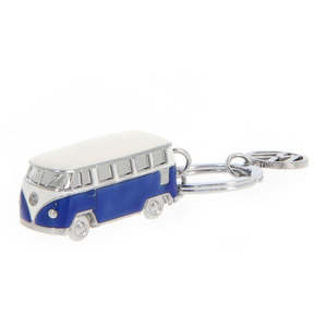 Keytags: VW T1 Bus 3D Model Key Ring - Blue