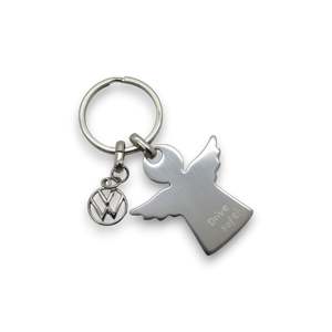 All: Silver Guardian Angel Key Tag
