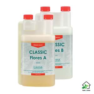 Nutrients Plant Food: CANNA Classic Flores A&B – Bloom Nutrient for Hydroponics